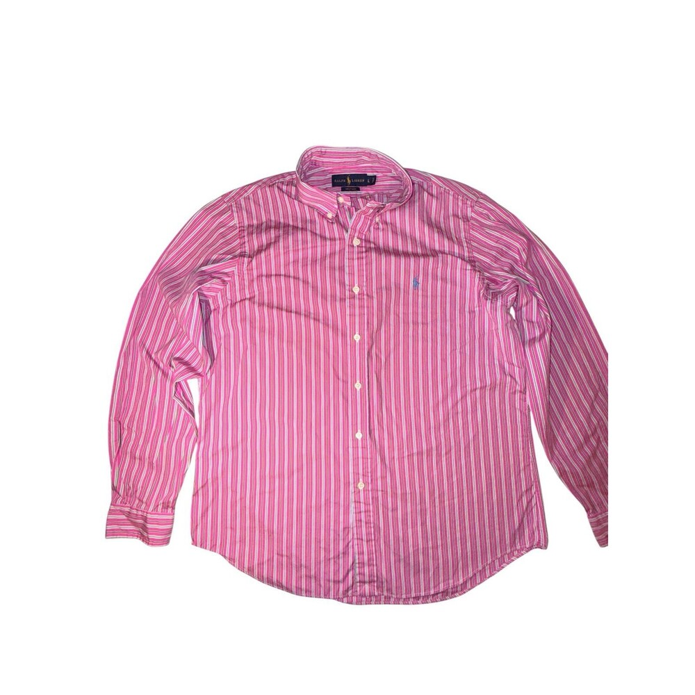 Ralph Button Down Long Sleeved Shirt 120’s Poplin Size Large